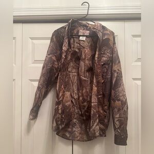 Wrangler Rugged Wear Camouflage Camo Long Sleeve Button Up Shirt 15-15.5 Medium